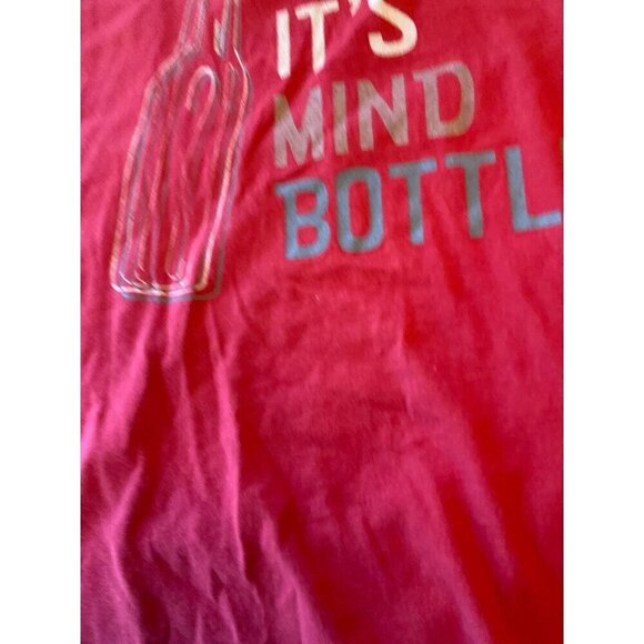Red Fossil T Shirt It's Mind Bottling Graphic Tee Size Medium - Picture 3 of 5
